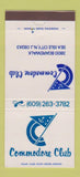 Matchbook Cover - Commodore Club Sea Isle NJ 30 Strike