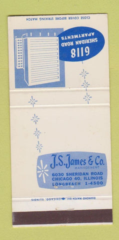 Matchbook Cover - 6118 Sheridan Road Apartments Chicago IL 30 Strike