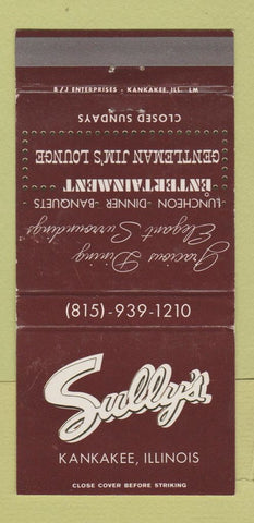 Matchbook Cover - Sully's Kankakee IL WEAR 30 Strike