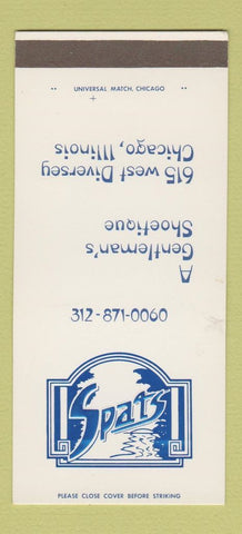 Matchbook Cover - Spats Men's Shoes Chicago IL 30 Strike