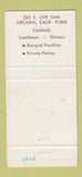 Matchbook Cover - Angelo's Royal Turtle Arcadia CA 30 Strike