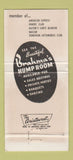 Matchbook Cover - The Brahma Restaurant Ocala FL 30 Strike