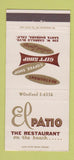 Matchbook Cover - El Patio Restaurant Santa Barbara CA 30 Strike