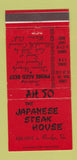 Matchbook Cover - Japanese Steak House Rosslyn VA 30 Strike