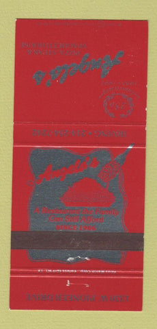 Matchbook Cover - Angelo's Steaks Pizza 1991 Irving TX 30 Strike