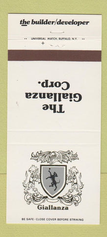 Matchbook Cover - The Giallanza Corp Depew NY Builders Real Estate 30 Strike