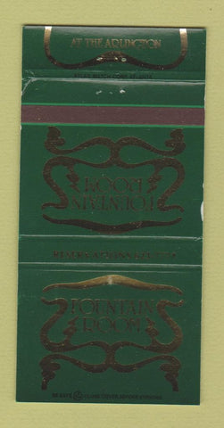 Matchbook Cover - Arlington Hotel Hot Springs National Park AR 30 Strike