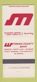 Matchbook Cover - Wyoming County Bank NY Warsaw Strykersville 30 Strike