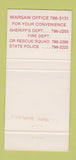 Matchbook Cover - Wyoming County Bank NY Warsaw Strykersville 30 Strike