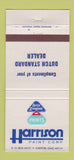 Matchbook Cover - Harrison Paint Corp Dutch Standard 30 Strike