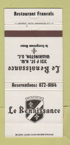 Matchbook Cover - Le Renaissance Washington DC French 30 Strike