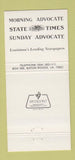 Matchbook Cover - State Times Morning Advocate Baton Rouge LA 30 Strike