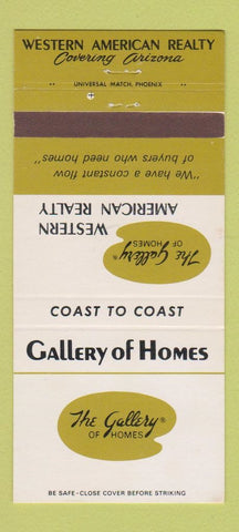 Matchbook Cover - Gallery of Homes Western American Realty AZ 30 Strike