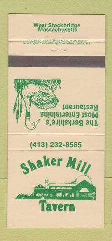 Matchbook Cover - Shaker Mill Tavern West Stockbridge MA 30 Strike
