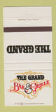 Matchbook Cover - The Grand Bar Grill Houston TX 30 Strike