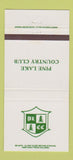 Matchbook Cover - Pine Lake Country Club 30 Strike