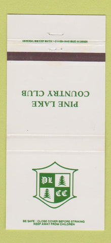 Matchbook Cover - Pine Lake Country Club 30 Strike