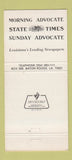 Matchbook Cover - State Times Morning Advocate Baton Rouge LA 30 Strike