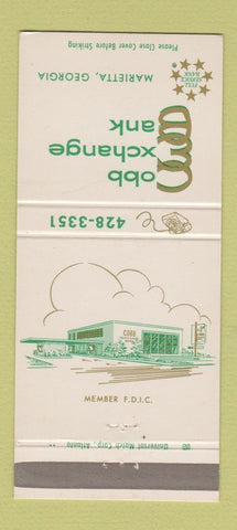 Matchbook Cover - Cobb Exchange Bank Marietta GA 30 Strike