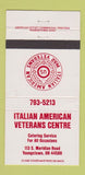 Matchbook Cover - Italian American Veterans Centre Youngstown OH 30 Strike