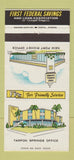 Matchbook Cover - First Federal Savings and Loan Tarpon Springs FL 30 Strike