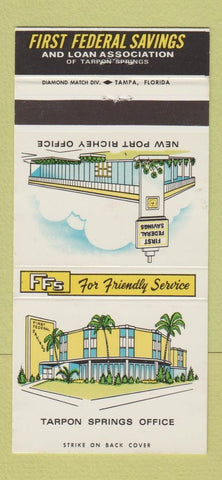 Matchbook Cover - First Federal Savings and Loan Tarpon Springs FL 30 Strike