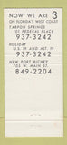 Matchbook Cover - First Federal Savings and Loan Tarpon Springs FL 30 Strike