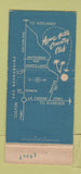 Matchbook Cover - Azure Hills Country Club Riverside CA 30 Strike