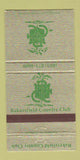 Matchbook Cover - Bakersfield Country Club CA 30 Strike
