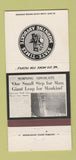Matchbook Cover State Times Morning Advocate Baton Rouge LA Moon Walk 30 Strike
