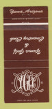 Matchbook Cover - Yuma Golf and Country Club AZ WEAR 30 Strike