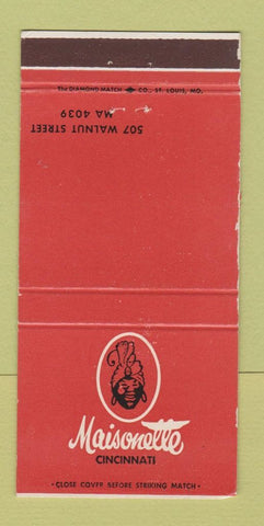 Matchbook Cover - Maisonette Cincinnati OH WEAR 30 Strike