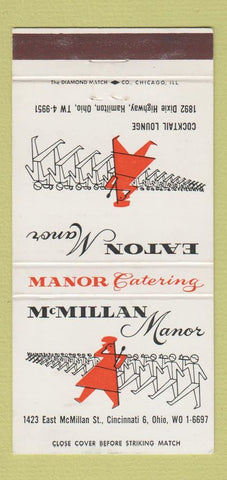 Matchbook Cover - Eaton McMillan Manor Cincinnati Hamilton OH 30 Strike
