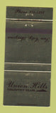 Matchbook Cover - Union Hills Country Club Sun City AZ 30 Strike