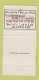 Matchbook Cover - Silver Saddle Saloon Lindenwold NJ WEAR 30 Strike