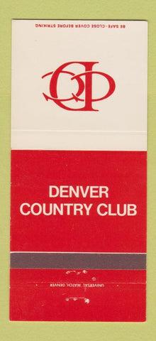 Matchbook Cover - Denver Country Club Colorado 30 Strike