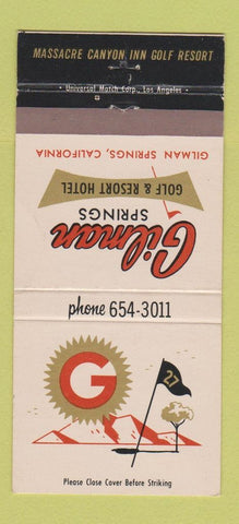 Matchbook Cover - Gilman Springs Golf Resort Hotel CA WEAR 30 Strike