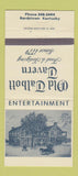 Matchbook Cover - Old Talbott Tavern Bardstown KY 30 Strike