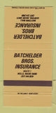 Matchbook Cover - Batchelder Bros Insurance Sanford ME Wells 30 Strike
