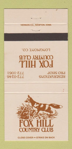 Matchbook Cover - Fox Hill Country Club Longmont Colorado 30 Strike