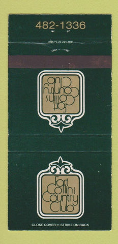 Matchbook Cover - Fort Collins Country Club Colorado 30 Strike