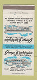 Matchbook Cover - George Washington Motor Lodges King of Prussia PA 30 Strike