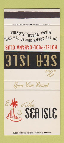 Matchbook Cover - Sea Isle Hotel Cabana Club Miami Beach FL 30 Strike