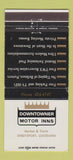 Matchbook Cover - Downtowner Motor Inns Shreveport LA 30 Strike