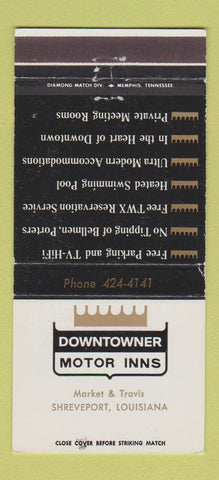 Matchbook Cover - Downtowner Motor Inns Shreveport LA 30 Strike