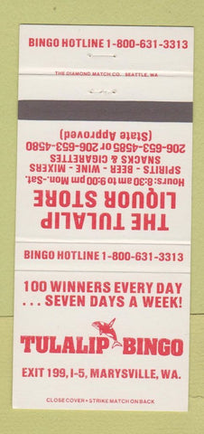 Matchbook Cover - Tulalip Bingo Marysville WA Liquor Store 30 Strike
