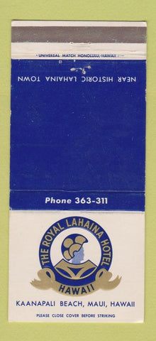 Matchbook Cover - Royal Lahaina Hotel Maui Hawaii 30 Strike