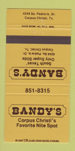 Matchbook Cover - Bandy's Corpus Christi TX 30 Strike