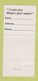 Matchbook Cover - Inlet Harbor Marine Restaurant Ponce Inlet FL 30 Strike