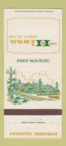Matchbook Cover - Hiwan Golf Club Evergreen Colorado 30 Strike